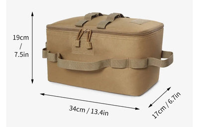 Outdoor Camping Gas Tank Storage Bag Large Capacity Ground Nail Tool Bag Gas Canister Picnic Cookware Utensils Kit Bag - Smarsty
