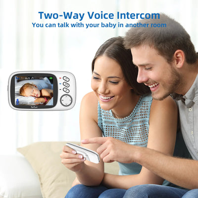TakTark 3.2 Inch Wireless Video Baby Monitor With Lullabies Auto Night Vision Two Way Intercom Temperature Monitoring Babysitter by Smarsty
