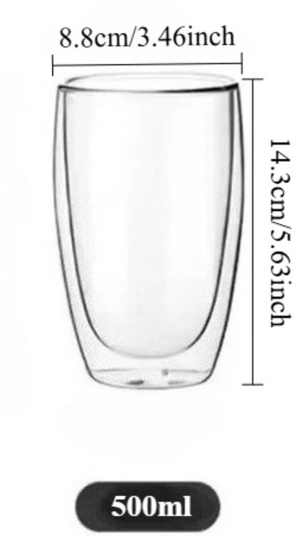 Double Wall Insulated Glass Cups for Hot Drinks - Smarsty