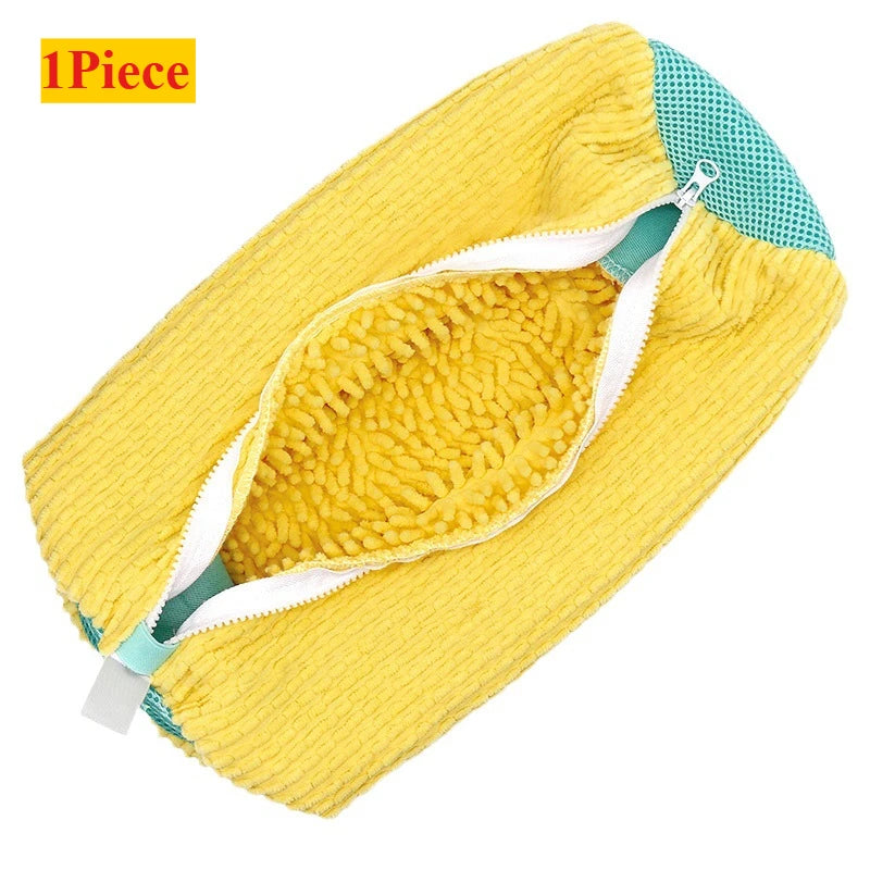 1/2/4PCS Shoe Washing Machine Bag with Liquid Shoe Brush Set Durable Laundry Shoe Bag and Soft Bristle Clean Brush for All Shoes