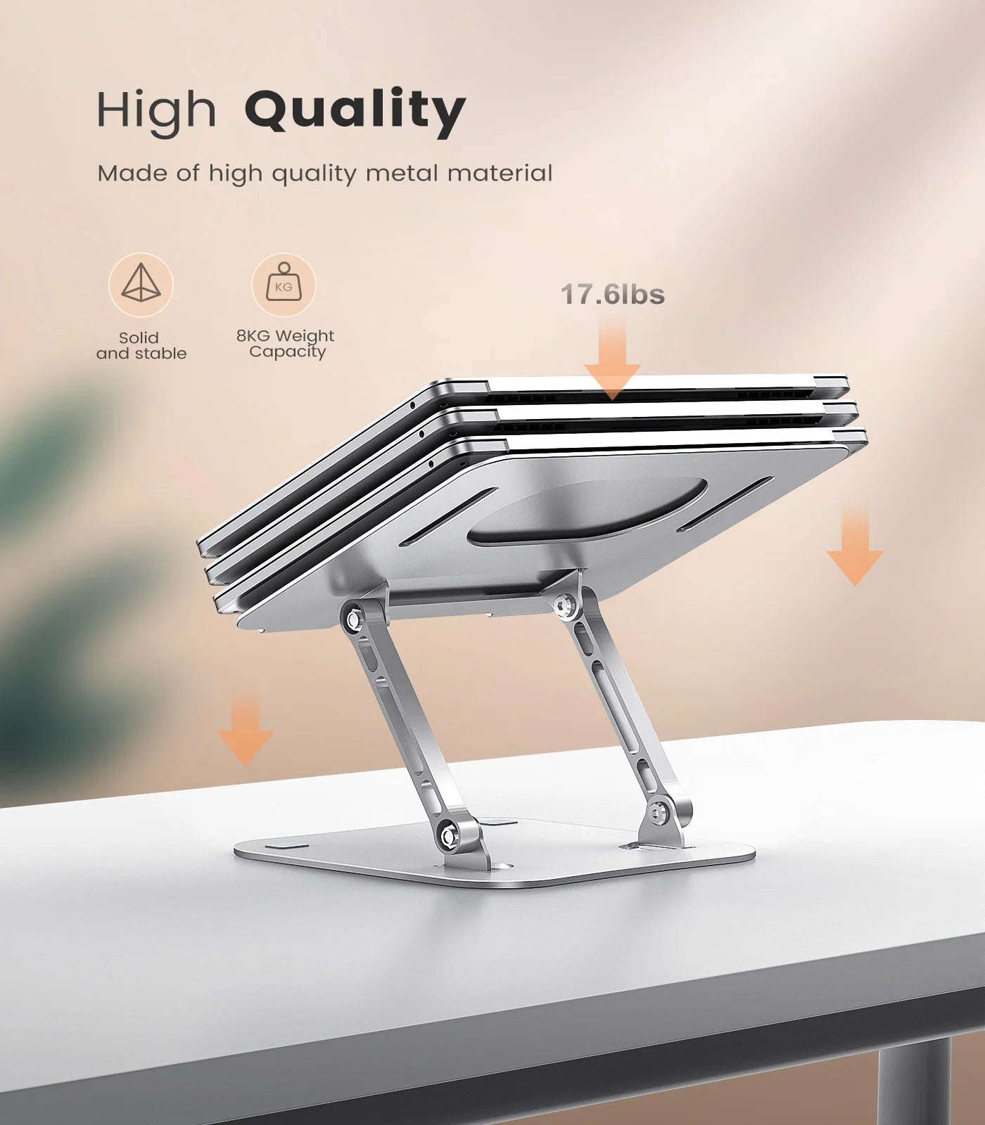 ST01 Portable 11–16-inch Adjustable Laptop Stand Computer Stand Sturdy Aluminum for Desk Foldable Laptop Holder Notebook Tablet