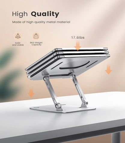 ST01 Portable 11–16-inch Adjustable Laptop Stand Computer Stand Sturdy Aluminum for Desk Foldable Laptop Holder Notebook Tablet