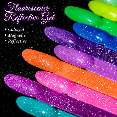 Pink Fluorescent Reflective Gel Nail Polish for Stunning Manicures - Smarsty