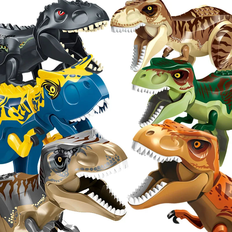 Jurassic Dinosaur World Brutal Raptor T-Rex Triceratops Indominus Rex Model Building Blocks Dino Velociraptor Figure Bricks Toys