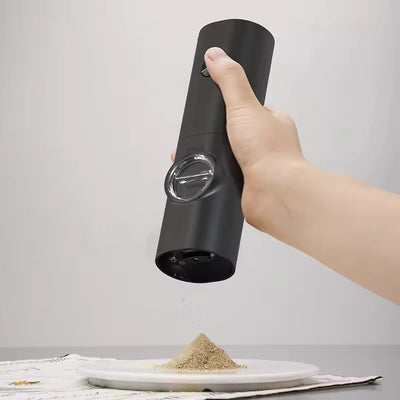 Electric Automatic Salt & Pepper Grinder with Spice Mill Storage Bins Kitchen Adjustable Grinding Tool by Smarsty