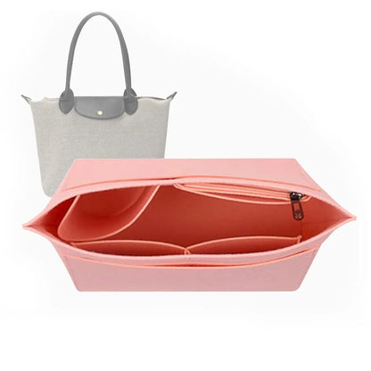 Felt Insert Bag Fits For Longchamp Handbag Liner Bag Felt Cloth Makeup Bag Support Travel Portable Insert Purse Organizer