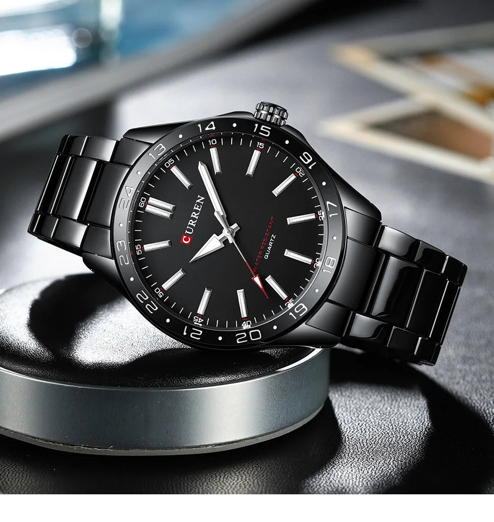 Curren Men's Ultra Thin Stainless Steel Quartz Watch - Smarsty