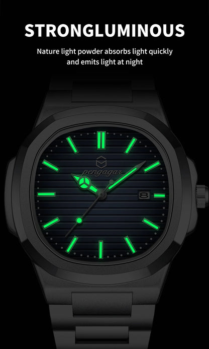 Luxury Waterproof Men's Wristwatch with Luminous Date - Smarsty