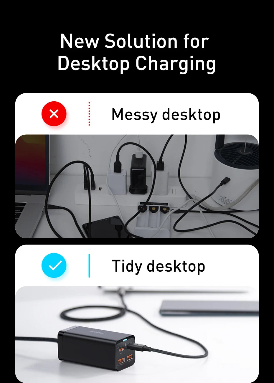 GaN3 Desktop Charger 100W 65W USB C PD Multiport Charger - Smarsty
