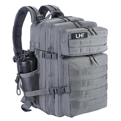 LHI 45L Tactical Backpack for Men and Women Large Athlete Gym Bag Outdoor Sports Hiking Survival Rucksack with Bottle Holder - Smarsty