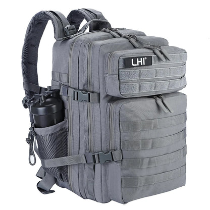 LHI 45L Tactical Backpack for Men and Women Large Athlete Gym Bag Outdoor Sports Hiking Survival Rucksack with Bottle Holder - Smarsty