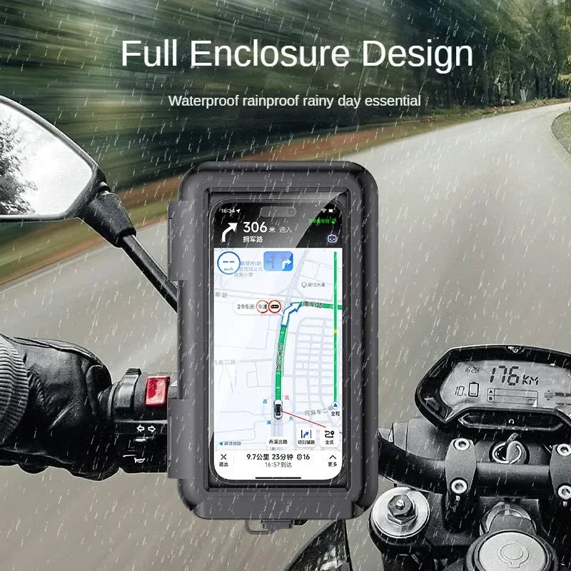 Waterproof Motorcycle Phone Holder Mount On Handlebar - Smarsty