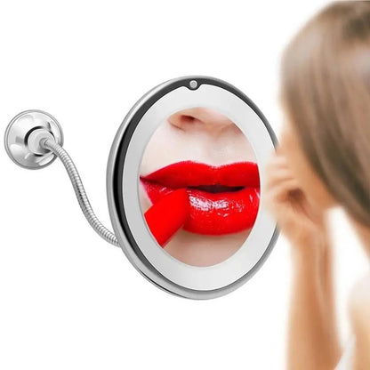 Flexible Gooseneck Makeup Mirror with Bright LED Light - Smarsty