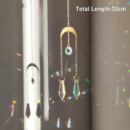 Hanging Crystal Pendant Suncatcher Wind Chimes for Home Decor - Smarsty