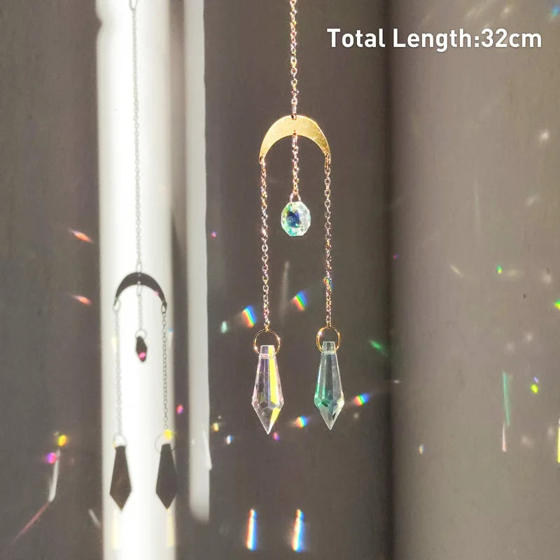 Hanging Crystal Pendant Suncatcher Wind Chimes for Home Decor - Smarsty