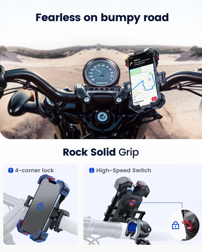 Universal Bike Phone Holder 360 Degree View Shockproof - Smarsty