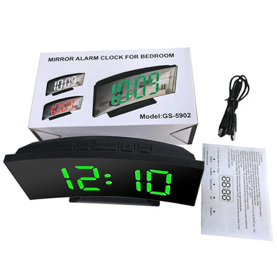 Noiseless Digital Alarm Clock with Large LED Display - Smarsty
