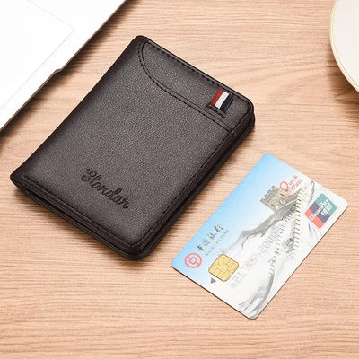 [Crazy Bag] Ultra Thin Men's Wallet Vertical Small Card Holder - Smarsty