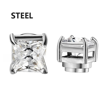 Magnetic Clip Earrings Non Piercing Strong Zircon Studs - Smarsty