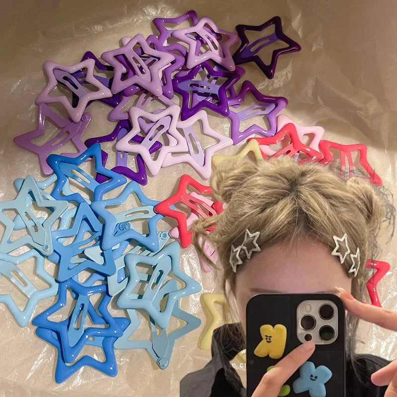 Colorful Kawaii Star Hair Clips for Sweet Girls - Smarsty