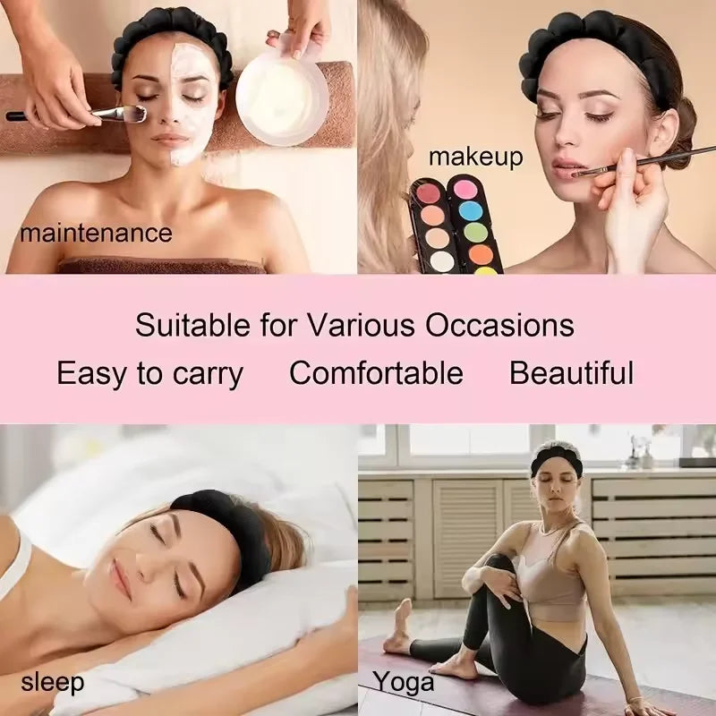 Soft Cotton Makeup Headbands Set Absorbent Spa Hairbands - Smarsty