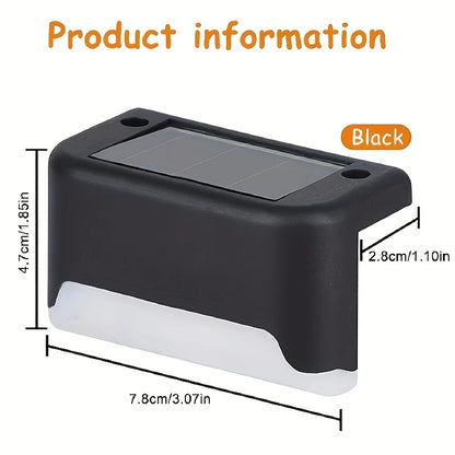 4 Pack LED Solar Stair Lights for Safe Outdoor Lighting - Smarsty