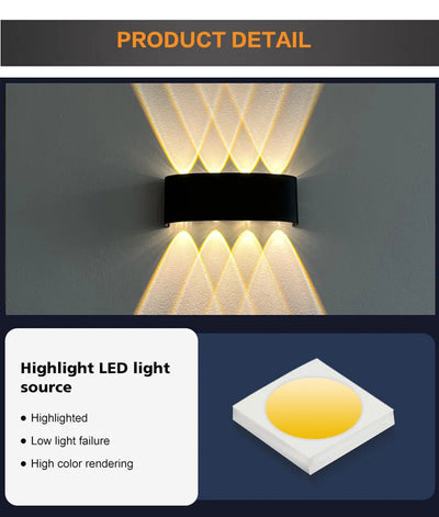 Waterproof Aluminum LED Wall Lamp for Indoor and Outdoor Use - Smarsty