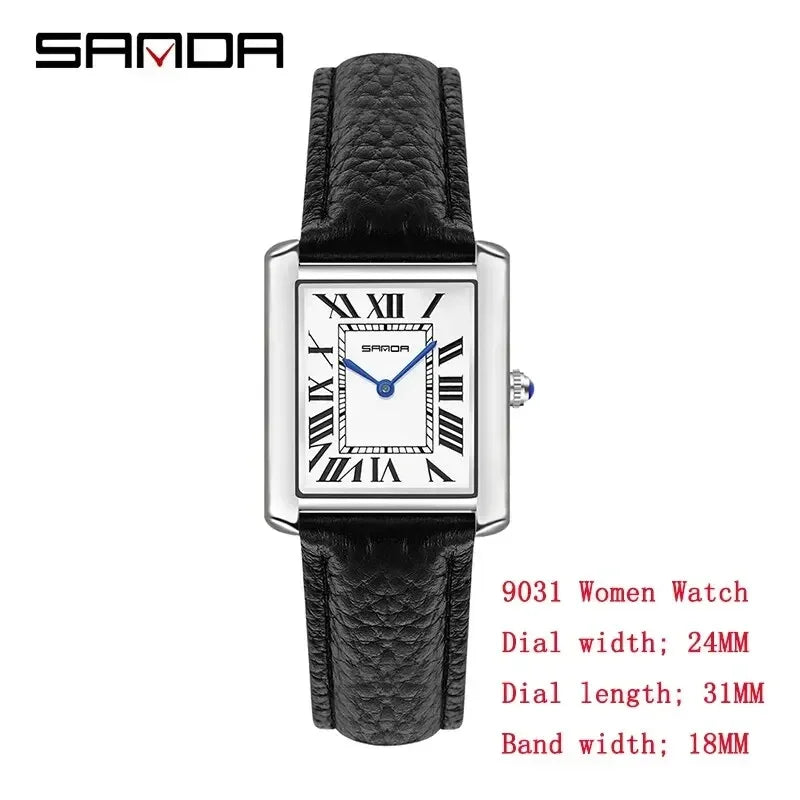 Luxury Waterproof Couple Watch with Leather Strap - Smarsty