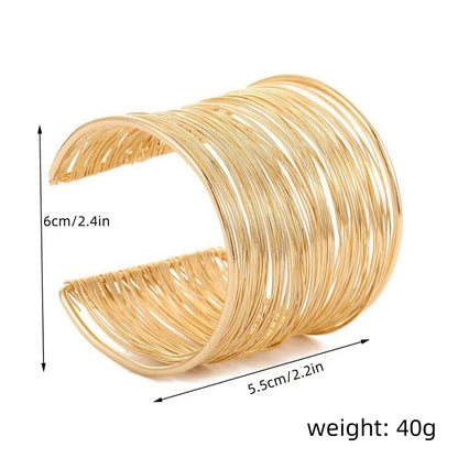 Creative Gold Metal Wire Bracelet for Fashionable Style - Smarsty