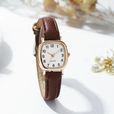 Women's Fashion Arabic Quartz Watch with Leather Band - Smarsty