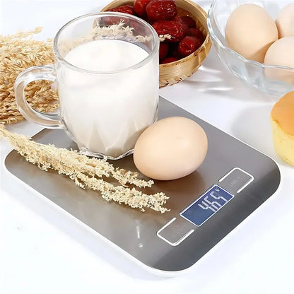 5kg/1g Digital Kitchen Scale LED Stainless Steel High-precision Electronic Scales Home Jewelry Food Weighing Baking Tools