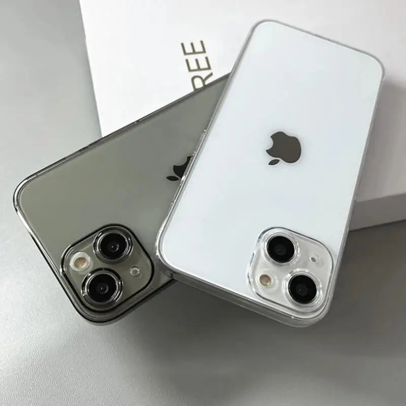 Ultra Thin PC Hard Crystal Clear Case For iPhone 17 16 15 14 Plus 13 12 11 Pro Max XR Glossy Transparent Camera Protection Cover