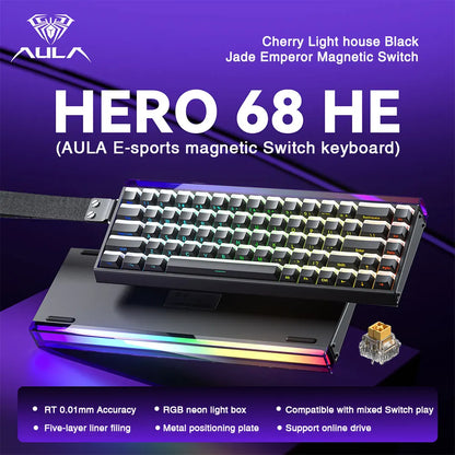 68 Key Magnetic Switch Keyboard Rapid Trigger RGB Wired