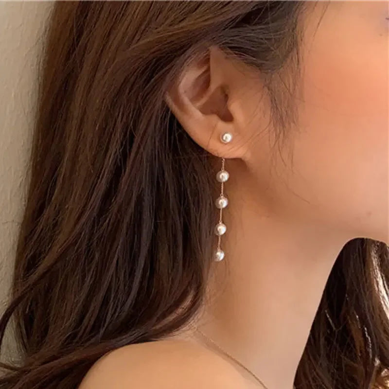 Fashion Pearl Drop Earrings for Women Cute Bridal Jewelry 2024 - Smarsty