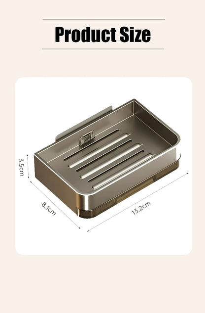 Metal Wall Mounted Soap Dish With Drainage Feature - Smarsty