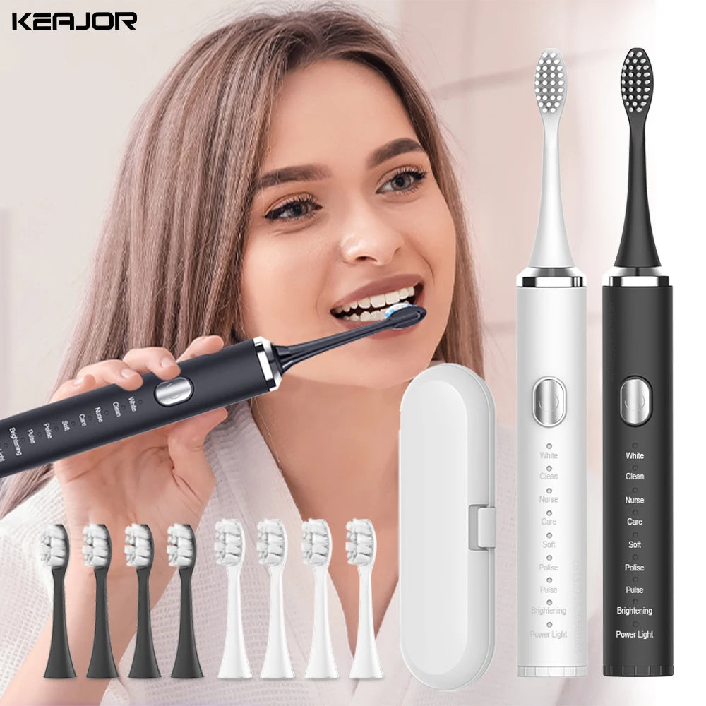 Electric Toothbrush With Sonic Vibration For Deep Cleaning - Smarsty