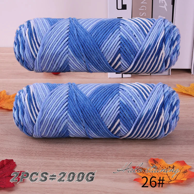 Colorful Dyed Milk Cotton Yarn for Handmade Projects - Smarsty