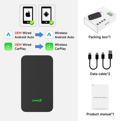 Wireless CarPlay Android Auto 2in1 Car Adapter Pro Box - Smarsty