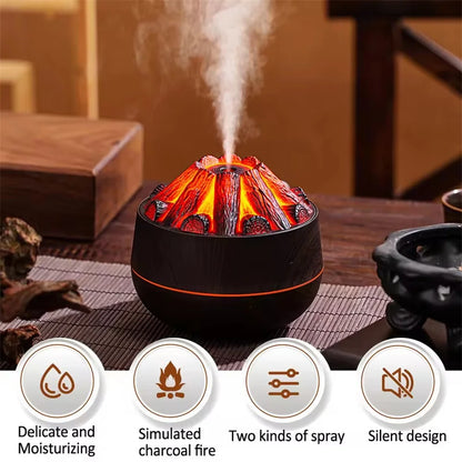 Charcoal Flame Humidifier and Essential Oil Diffuser - Smarsty