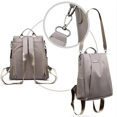 New Fashion Nylon Solid Color Lightweight Waterproof Large Capacity Detachable Shoulder Strap Multi Functional Women's Backpack - Smarsty