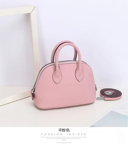 Cow Leather Shell Bag Crossbody Women Messenger Style - Smarsty