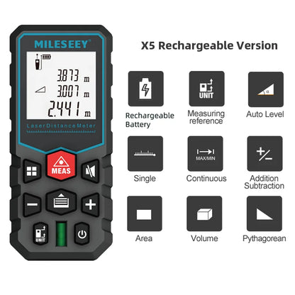 MILESEEY X5 Laser Tape Measure High Accuracy Remote Measurement - Smarsty