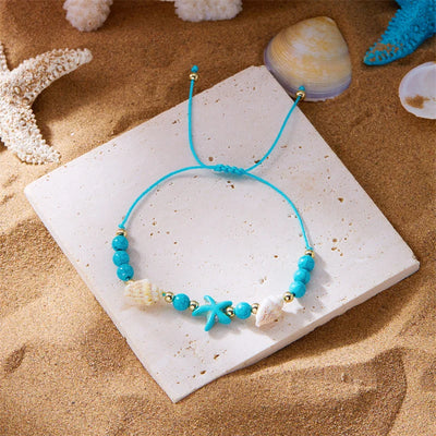 Bohemian Starfish Conch Shell Beads Bracelet for Women - Smarsty
