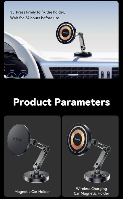 Magnetic MagSafe Wireless Car Charger Holder 15W Charging - Smarsty