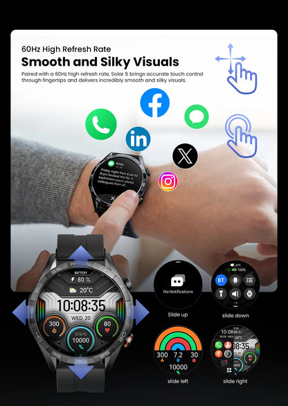 Haylou Solar 5 Smartwatch with Voice Calling and AMOLED Display - Smarsty