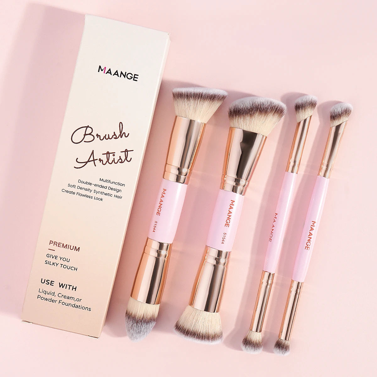 MAANGE 4 Piece Makeup Brush Set for Beginners - Smarsty