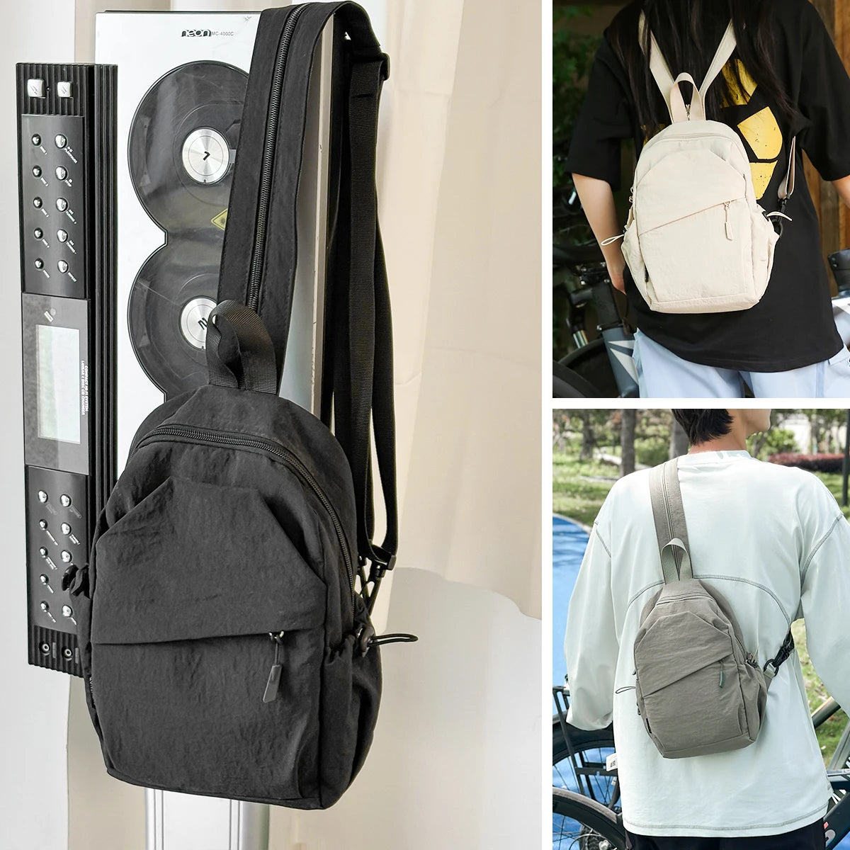 Lightweight Nylon Crossbody Bag Unisex Chest Pack Travel - Smarsty