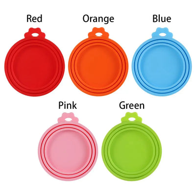 3 In 1 Silicone Canned Lid Reusable Food Tin Cover Keep Fresh Kitchen Organization Pet Supplies by Smarsty