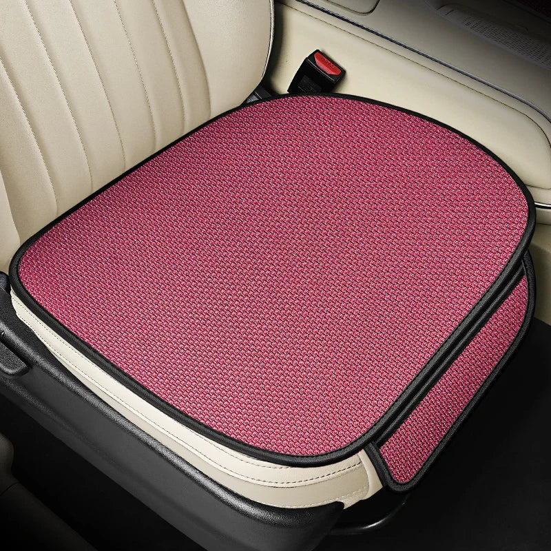 Breathable Ice Silk Car Seat Cushion Non-slip and Wear-resistant Solid Color Ice Silk Car Seat Cover, Universal Fit Most Cars