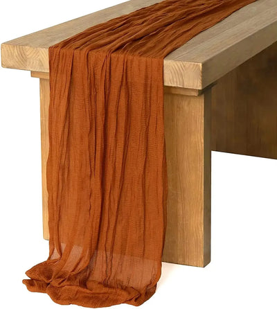 Pink Cheesecloth Table Runner for Romantic Weddings - Smarsty